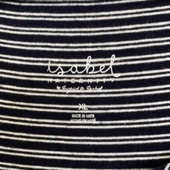 Isabel Maternity Striped Tank Top Navy White Sleeveless Tee by Ingrid & Isabel - Picture 8 of 13